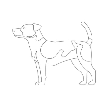 Cute Puppy Dog Outline Coloring Page for Kids Animal Coloring Page Cartoon Vector Illustration