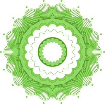 Vintage mandala with thin lines vector