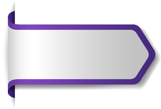 Violet banner design on white background vector