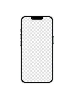 Smart Phone. mobile Electronic Device Transparent Screen Mockup. vector