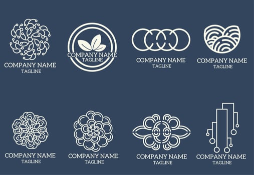 Modern and minimalist abstract line art logo template vector design