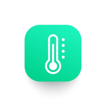 Thermometer icon, vector pictogram