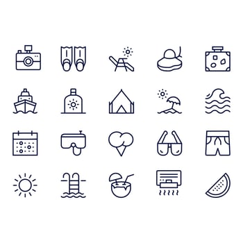 travel icons vector design