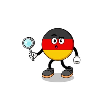 Mascot of germany flag searching vector