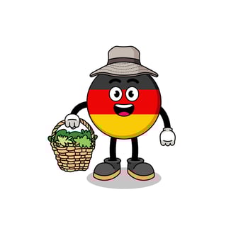 Character Illustration of germany flag as a herbalist vector