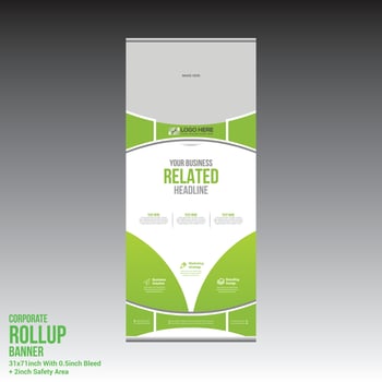 vector roll up banner design