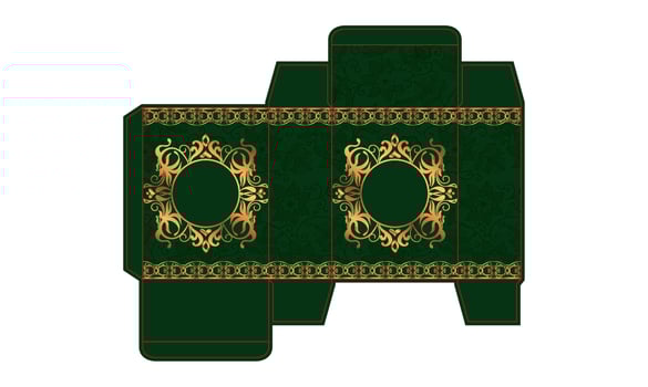 Arabic perfume box design packaging box vector