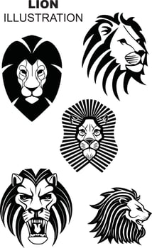 LION ILLUSTRATION DESIGN vector