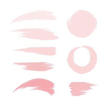 Set of brush paint, ink, grunge, dirty brush strokes. vector