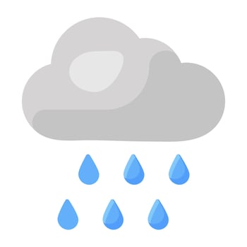 Partly cloudy weather icon in flat design vector