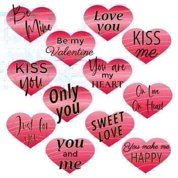 Romantic quotes for Valentines day cards and prints. Slogan SET. Black ink calligraphy at pink heart. T shirt print design, typography poster. vector