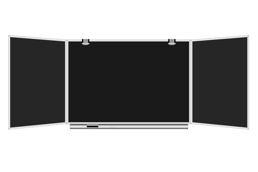 Clean black chalkboard cartoon style isolated white background vector