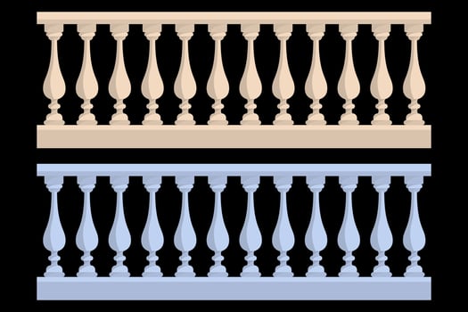 Stone railing cartoon style isolated white background vector