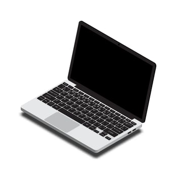 Isometric Laptop. Vector 3d isometric laptop computer. Vector illustration