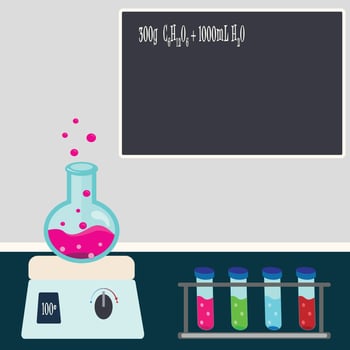 Research laboratory equipment vector