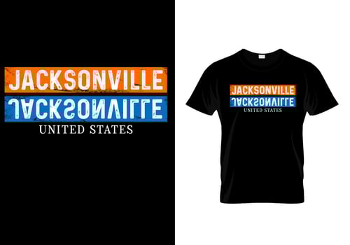 Jacksonville Urban Street Wear T Shirt Design vector