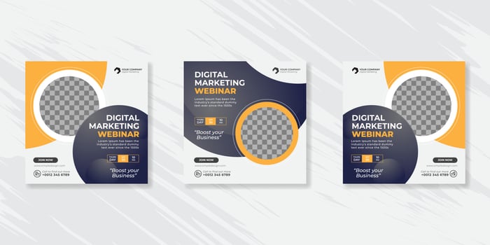Digital business marketing social media post template. vector