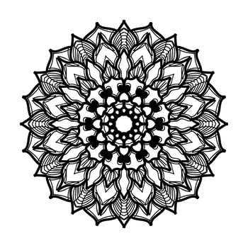Hand drawn mandala. decoration in ethnic oriental  doodle ornament. vector