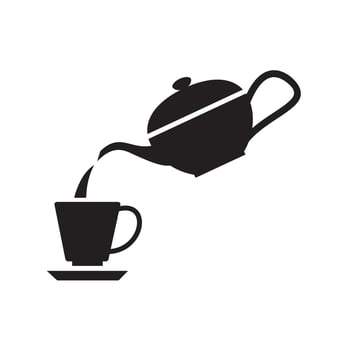 Pouring tea party icon template black color editable. Pouring tea party icon symbol Flat vector illustration for graphic and web design.