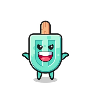 the illustration of cute popsicles doing scare gesture vector