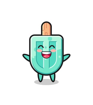 happy baby popsicles cartoon character vector