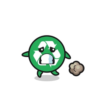 illustration of the recycling running in fear vector