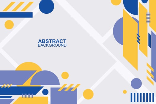 Abstract blue and yellow geometric shape background. vector