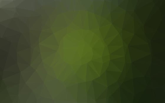 Dark Green vector polygonal pattern.