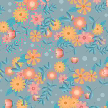 Abstract flower pattern background. Vector illustration.