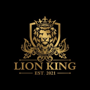 Luxury lion king logo image vector template