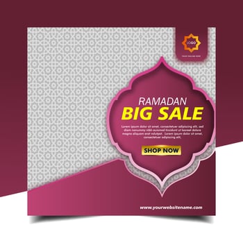 Ramadan sale social media template. ramadan super sale, mega sale and big sale vector