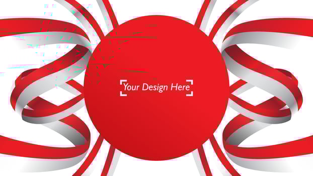 Indonesian patriotic background template with empty space for text, design, Holidays, Independence Day. Welcome to Indonesia concept - Vector