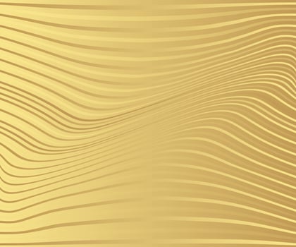 Gold wave line background vector