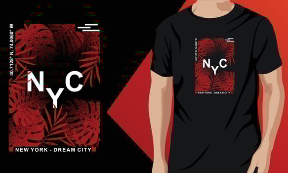 New York City T-shirt Print Design Vector Graphic Resource