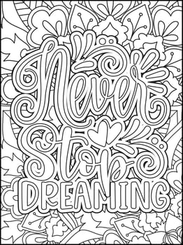 Motivational quotes coloring page. Inspirational quotes coloring page. Affirmative quotes coloring page. Positive quotes coloring page. Good vibes. Swear word coloring page. Motivational typography. vector