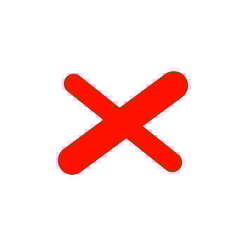 abstract x sign icon flat vector