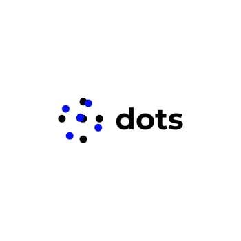 abstract dots connect logo flat vector