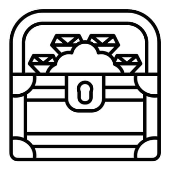 Treasure Line Icon vector