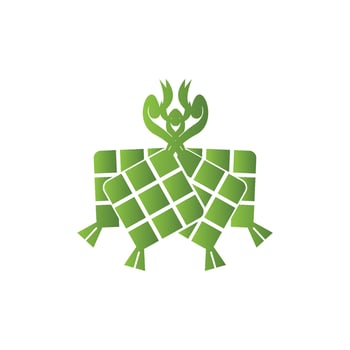 Ketupat lebaran idul fitri logo vector template