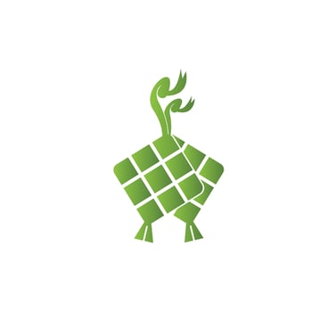 Ketupat lebaran idul fitri logo vector template