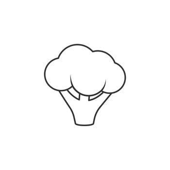 Outline icon of broccoli illustration vector