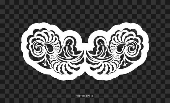 Monogram print retro baroque style. Vector