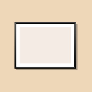 landscape black A4 mock up frame vector