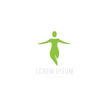 Yoga logo template. Vector illustration.