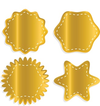 Golden Label Stickers vector