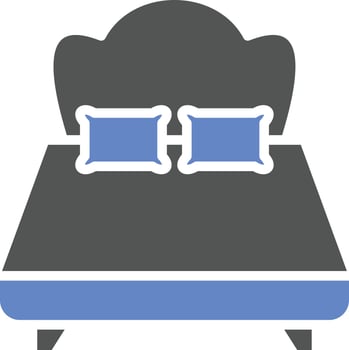 Double Bed Icon Style vector