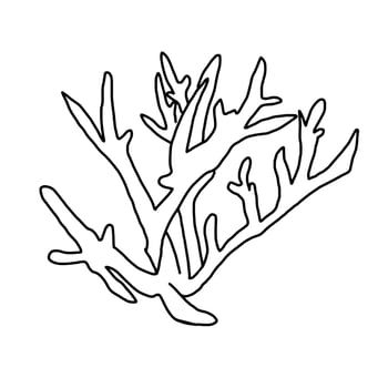 Under the sea Diving Coral Natural Environment Doodle vector