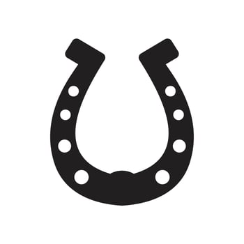 Horse shoe Icon template black color editable. Horse shoe Icon symbol Flat vector illustration for graphic and web design.