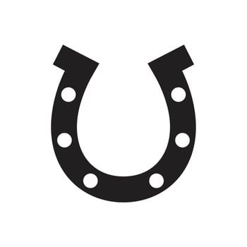 Horse shoe Icon template black color editable. Horse shoe Icon symbol Flat vector illustration for graphic and web design.