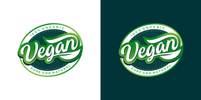 Vegan menu Vector illustration, food design. Handwritten lettering for restaurant, cafe menu. Vector elements for labels, logos, badges, stickers or icons. Calligraphic and typographic collection.